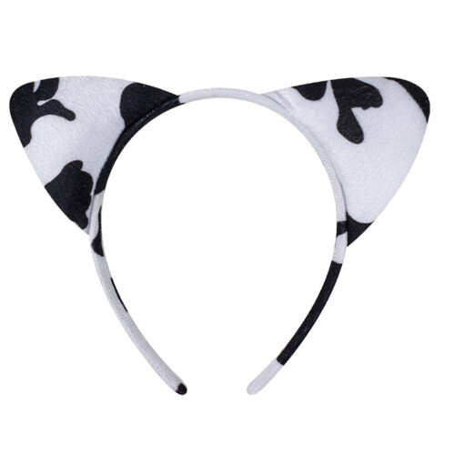 Cartoon Cow Horn Headband Soft Elastic Fabric