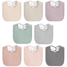 Conjunto de 8 babadores de musselina 100% algodão, unissex, macios e absorventes, ideais para alimentação e para limpar a saliva.