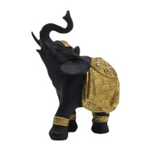 Elephant Statue, Table Elephant Figurines Decor, Resin Lucky Animals Desktop Ornaments, Decorative Elephant Sculpture For Thanksgiving, Christmas
