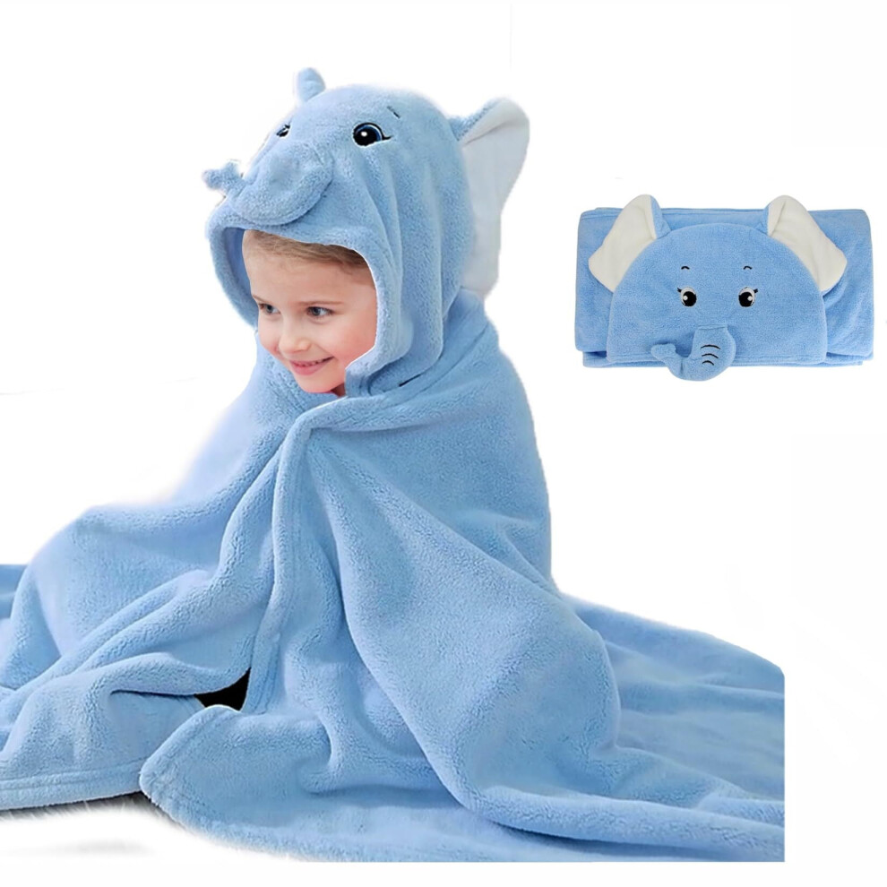 Bath Towel Ultra Soft Hooded Towel Highly Absorbent Bathrobe Blanket Toddlers Shower Gifts For Boys Girls- 27.5" X 55" (Green) Green