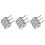 9Pcs Kitchen Stainless Steel Ice Scoop Silver Grain Set 5