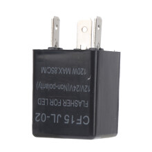Relé intermitente LED electrónico Hyper Flash Fix, universal, sin polaridad, ABS, normalmente abierto, para uso en vehículos, 5 pines, EP27FL27, a