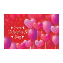 Banner de San Valentín – Bandera de fondo de tela con el mensaje "Feliz Día de San Valentín" para decoración de paredes de fiestas, artículos
