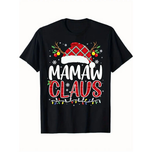 Χριστουγεννιάτικα μπλουζάκια Mamaw Claus για άνδρες και γυναίκες – μπλουζάκια με