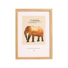 7-Inch Wooden Photo Frame, Wall/Desk Display, Horizontal/Vertical, Multiple Colors, Compatible with Standard 6x4 Photos