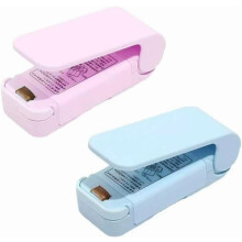 2 pezzi Mini sigillatrice portatile, mini sigillatrice per sacchetti, strumento di termosaldatura per sacchetti di plastica, sacchetti per snack e