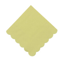 100 Sheets 25CM Scalloped Cocktail Napkin 2 Layers Thick Square Disposable Baby Shower Wedding Birthday Party Dessert Beverage Dinner Paper Napkin