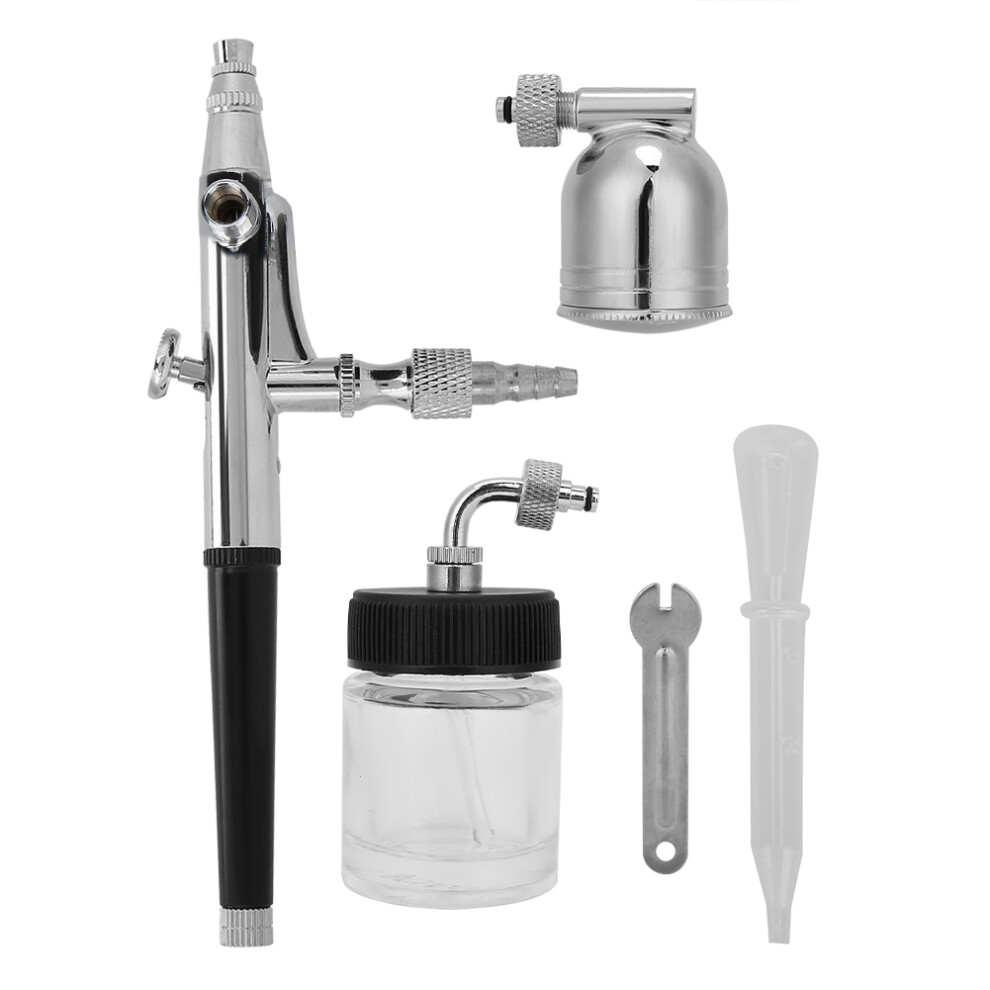 Durable Stainless Steel Dual Action Airbrush Gravity Feed Multi Purpose High Performance Easy Fluid Refills Easy Cleaning Removable Back Handle Cover