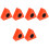 6Pcs Orange ABS Triangle Microphone Flags for Interview Mics Portable 3