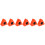 6Pcs Orange ABS Triangle Microphone Flags for Interview Mics Portable 4