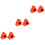 6Pcs Orange ABS Triangle Microphone Flags for Interview Mics Portable 5