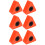 6Pcs Orange ABS Triangle Microphone Flags for Interview Mics Portable 8