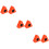 6Pcs Orange ABS Triangle Microphone Flags for Interview Mics Portable 9