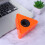 6Pcs Orange ABS Triangle Microphone Flags for Interview Mics Portable 10