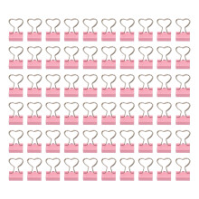 Antirust Multipurpose Binder Clips, Emoji Design Meets Heart Hollow Out Aesthetics, Fold Back Clamps with Strong Grip for Office Home and Creative