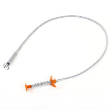 Flexibele lange grijper met smalle bocht en veergreep, 80 cm, voor gebruik in de badkamer.