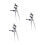 3Pcs Precision Stainless Steel Divider Calipers Fine Adjustment Tool 5