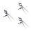 3Pcs Precision Stainless Steel Divider Calipers Fine Adjustment Tool 6