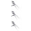3Pcs Precision Stainless Steel Divider Calipers Fine Adjustment Tool 7