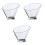 3Pcs Transparent Acrylic Salad Bowls Fruit Vegetable Serving 3