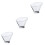 3Pcs Transparent Acrylic Salad Bowls Fruit Vegetable Serving 5