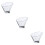 3Pcs Transparent Acrylic Salad Bowls Fruit Vegetable Serving 9