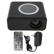 Pocket-Sized Projector With Manual Focus Wheel, Mini Home Theater Featuring Built-In Sound And Adjustable Projection Angle, Great For Bedroom And