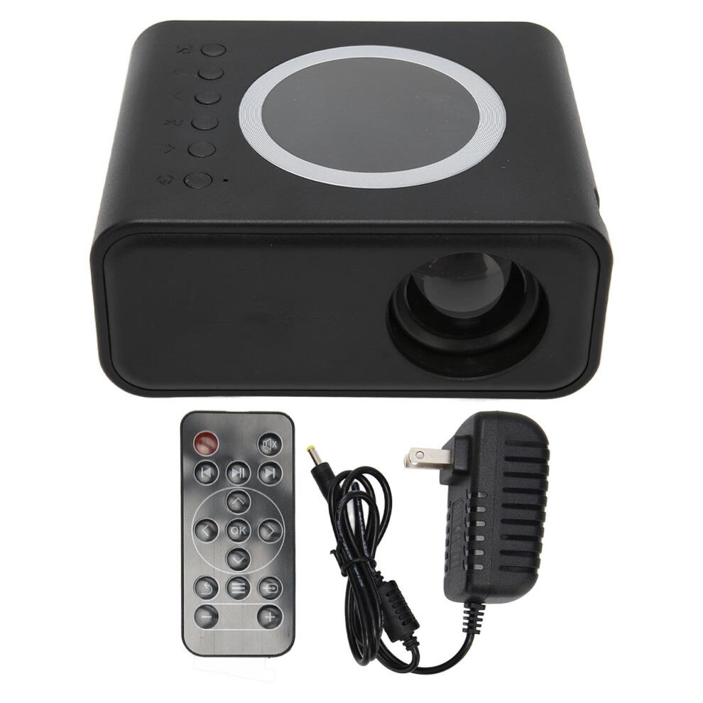 Pocket-Sized Projector With Manual Focus Wheel, Mini Home Theater Featuring Built-In Sound And Adjustable Projection Angle, Great For Bedroom And 9448483179980