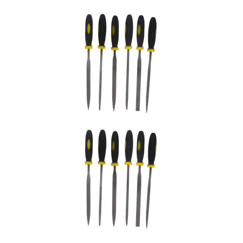 12Pièces Râpe Bois Noire Durable Antidérapante Usage Modelage 2