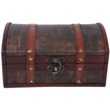 Fancy Storage Wooden Box With Vintage Distressed Surface Decorative Wooden Box For Home Decoration European Style Design Reinforced Rivet
