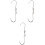 3Pcs Sharp Pointed Silver Meat Hooks with Rotating Ring for Meat Shops 4