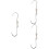 3Pcs Sharp Pointed Silver Meat Hooks with Rotating Ring for Meat Shops 7