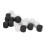 20 Pcs DIY Plastic Dice Rounded Corners 16x16mm Black & White 1