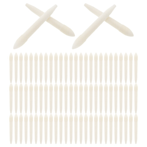 400Pcs White Fiber Marker Pen Replacement Tips Dualhead Fine Broad 1