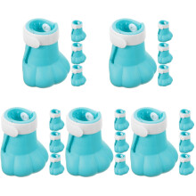 20Pièces Bottines Chats Anti-Griffures Silicone Respirantes