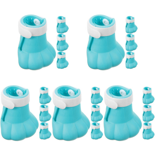 20Pièces Bottines Chats Anti-Griffures Silicone Respirantes