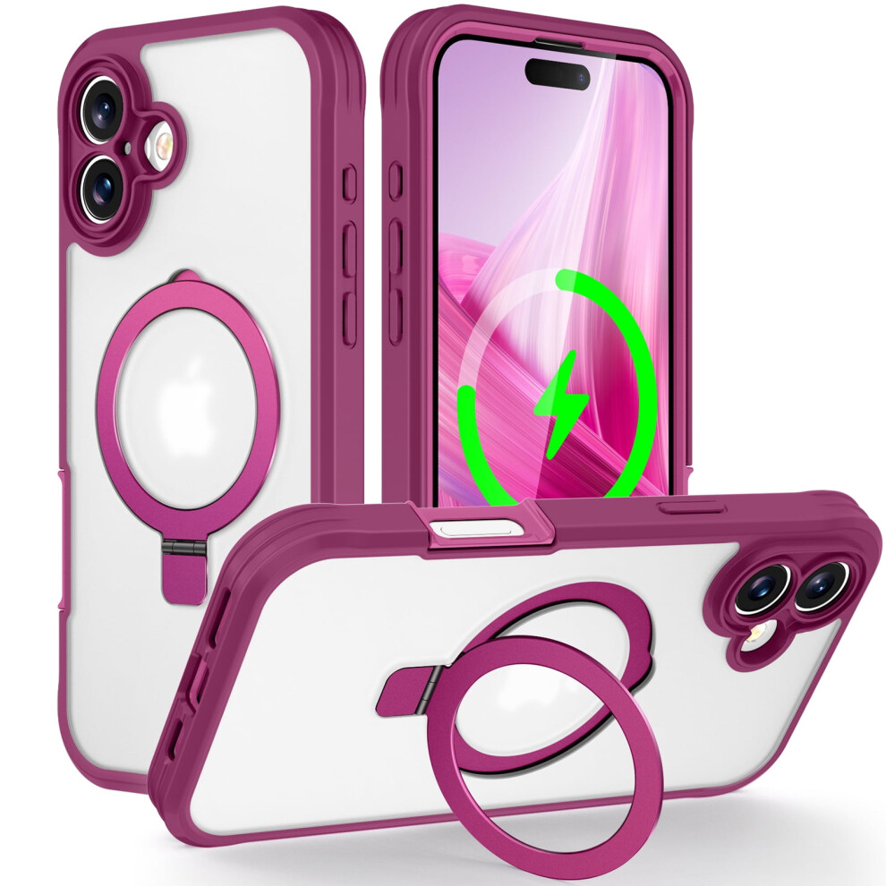 Compatible With Iphone 17 (2025) Case: Invisible Magnetic Stand, Magsafe-Compatible, Military-Grade Protection, Built-In Screen Protector, Shockproof 9405492418516