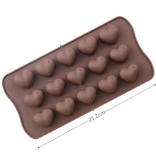 Moules à desserts en silicone en forme de cœur, 15 cœurs, en liquidation boutique. Grilles de cuisson. Moule à gâteau au chocolat en silicone.