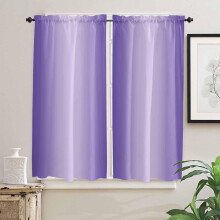 Purple Ombre Window Curtains 42x63 Rod Pocket 2 Panels