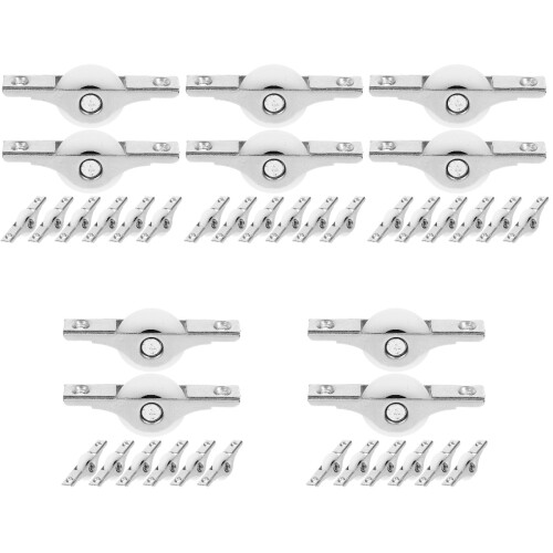 40Pcs Sliding Pulley Wheels Window Door Rollers Steel Nylon Assorted