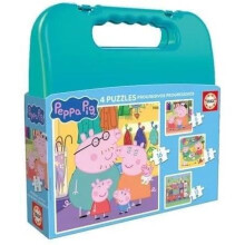 Valigetta Puzzle progressivi - EDUCA - Peppa Pig - 6+9+12+16 pezzi