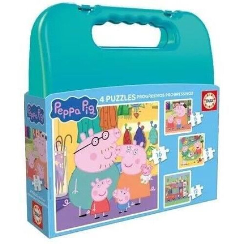 Valigetta Puzzle progressivi - EDUCA - Peppa Pig - 6+9+12+16 pezzi