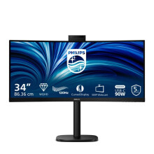 Philips Monitor PC 34B2U3600CH 34 Zoll UWQHD Webcam KVM USB-C Schwarz