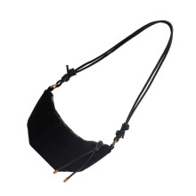 Klassische Vintage-Schultertasche aus Samt mit viel Platz für Damen, einfarbige Umhängetasche aus PU-Leder, kleine Handtasche