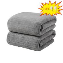 Badhanddoeken, 2 stuks koraalfluweel, 75x35 cm, extra groot, lichtgewicht, zacht, sneldrogend, superabsorberend, perfecte badhanddoeken