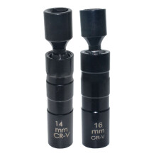 2 adaptadores de llave de vaso para enchufes de 14 mm y 16 mm, junta universal con pared de vaso flexible magnética, 3 8 Drive, herramientas de