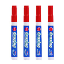 Liquid Erasable Chalk Markers (4-Pack) – Reversible Bullet/Chisel Tips, Dust-Free, Non-Toxic, Erasable – Compatible with Blackboards, Windows &
