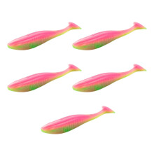 5 phíosa 10cm le haghaidh Swimbaits Eireaball Pádla, Meall Iascaireachta Bog le haghaidh Breac, Walleye, Meall Iascaireachta, Meall Snámha