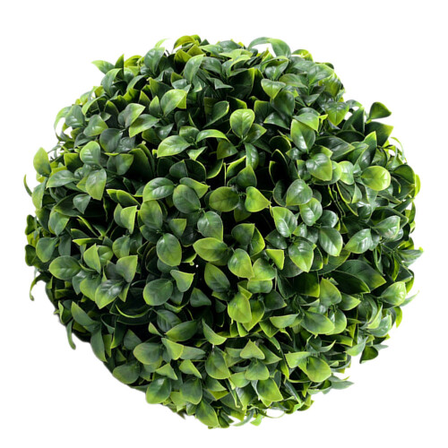 2Pcs Plastic Green Decorative Hanging Artificial Topiary Balls 1
