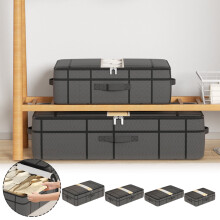 Underbed Storage Box with Ventilation Design - Multi-Layer Organizer for Seasonal Clothes & Quilts